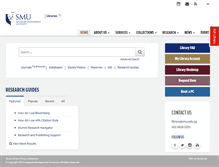 Tablet Screenshot of library.smu.edu.sg